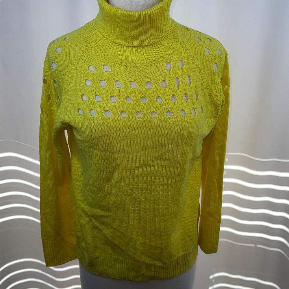 Anthropologie Tina + Jo Sunny Yellow Turtleneck Sweater, Medium